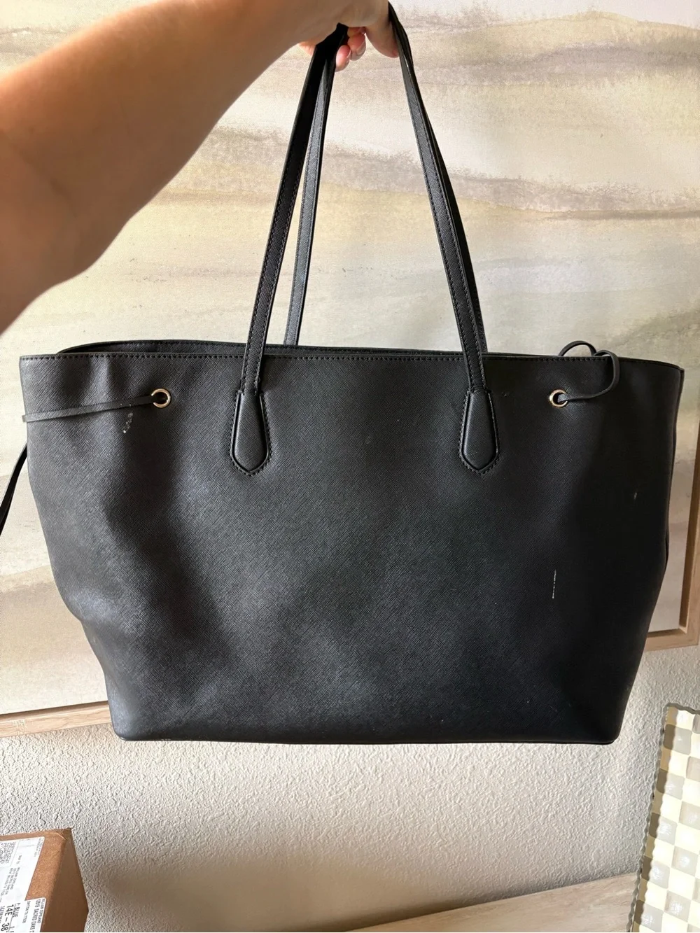 Kate Spade large Black Leather Tote Bag